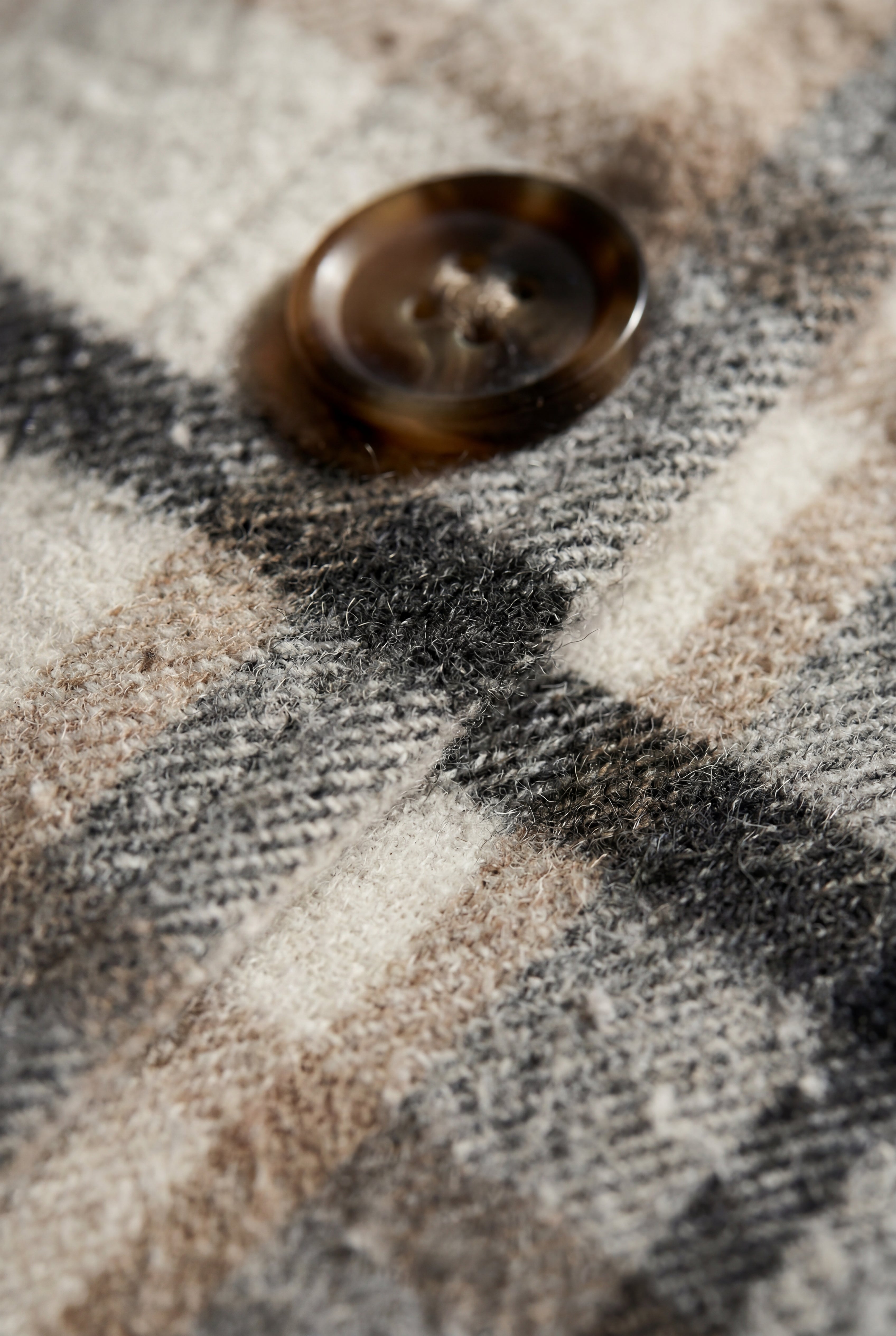 Kim | Oversized Plaid Shirt Coat with Patch Pockets