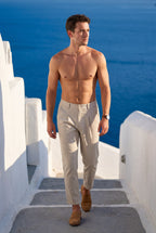 Liam | Pleated Straight Leg Tailored Dress Trousers
