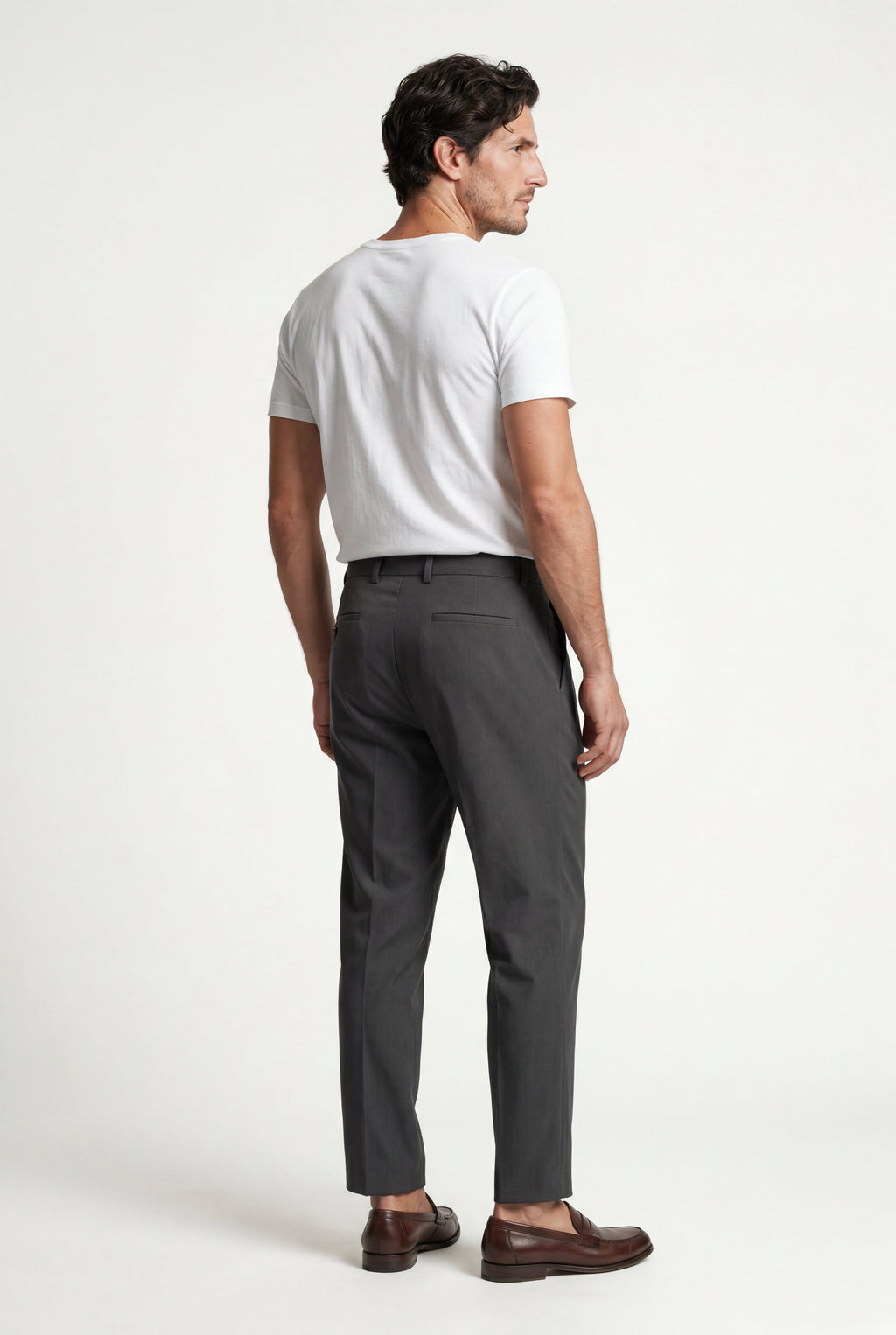 Liam | Pleated Straight Leg Tailored Dress Trousers