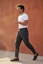 Liam | Pleated Straight Leg Tailored Dress Trousers