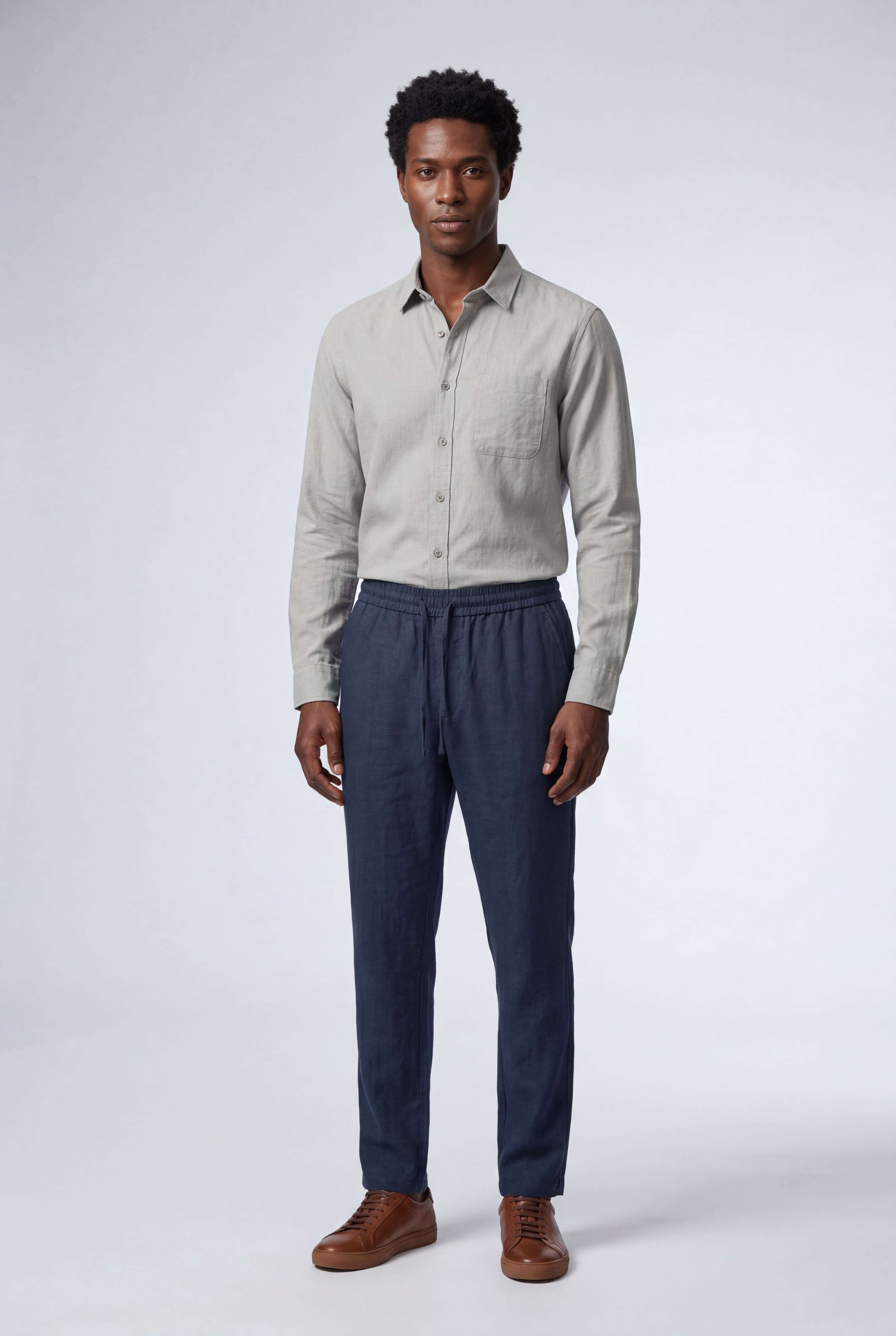 Liam | Relaxed Button-down Shirt and Drawstring Trouser Set