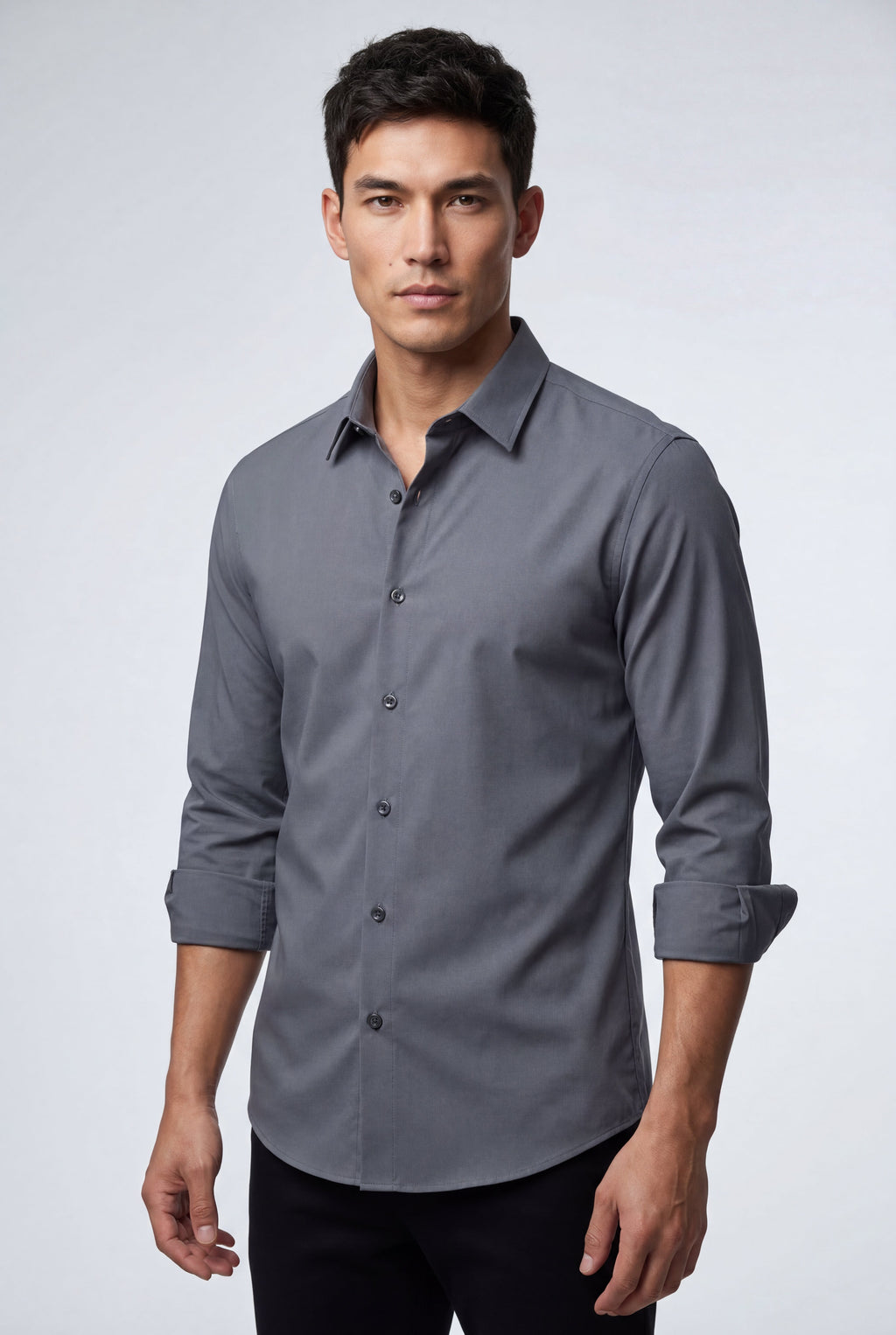 Gio | Slim Fit Classic Collar Long Sleeve Button-up Shirt