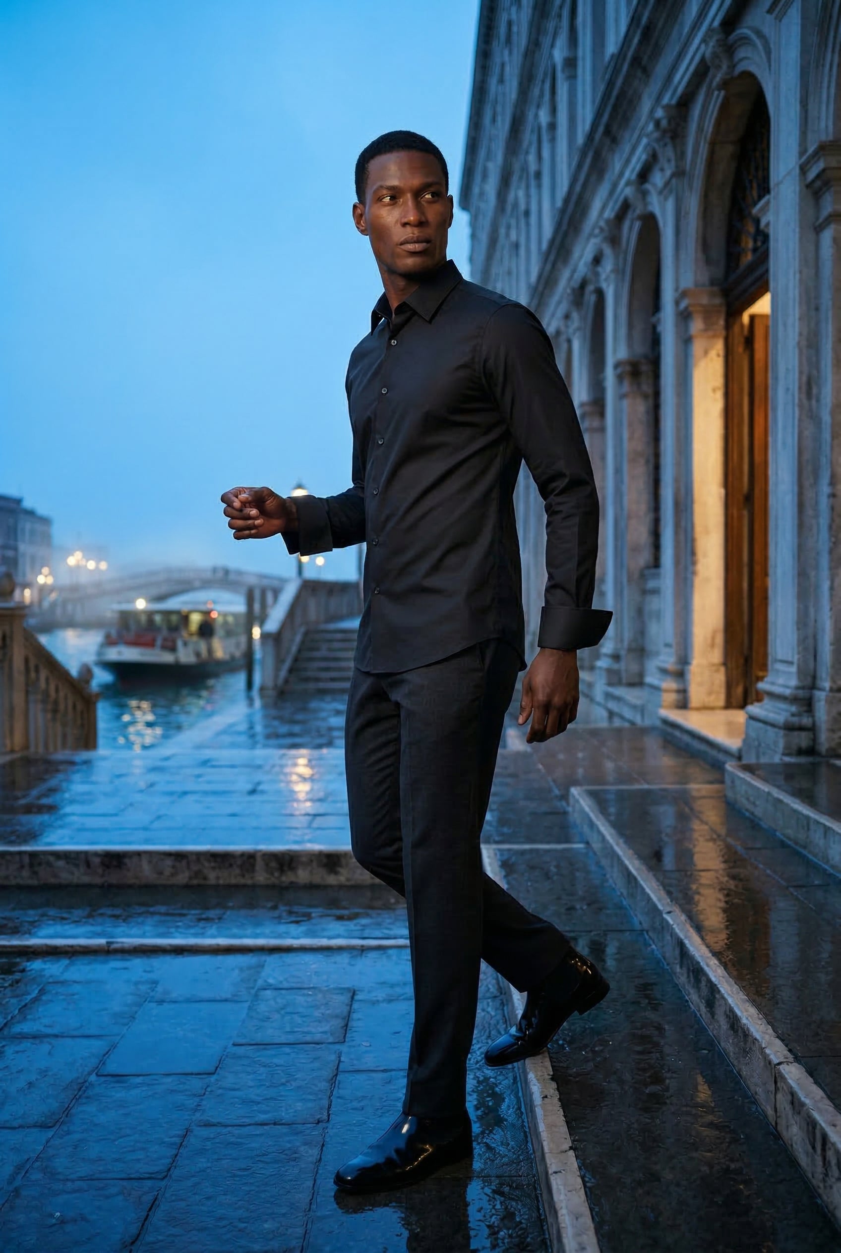 Gio | Slim Fit Classic Collar Long Sleeve Button-up Shirt