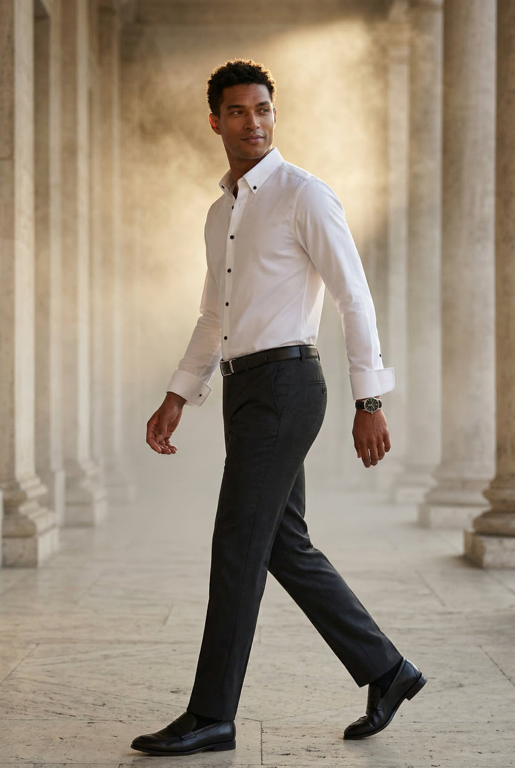 Gio | Slim Fit Classic Collar Long Sleeve Button-up Shirt