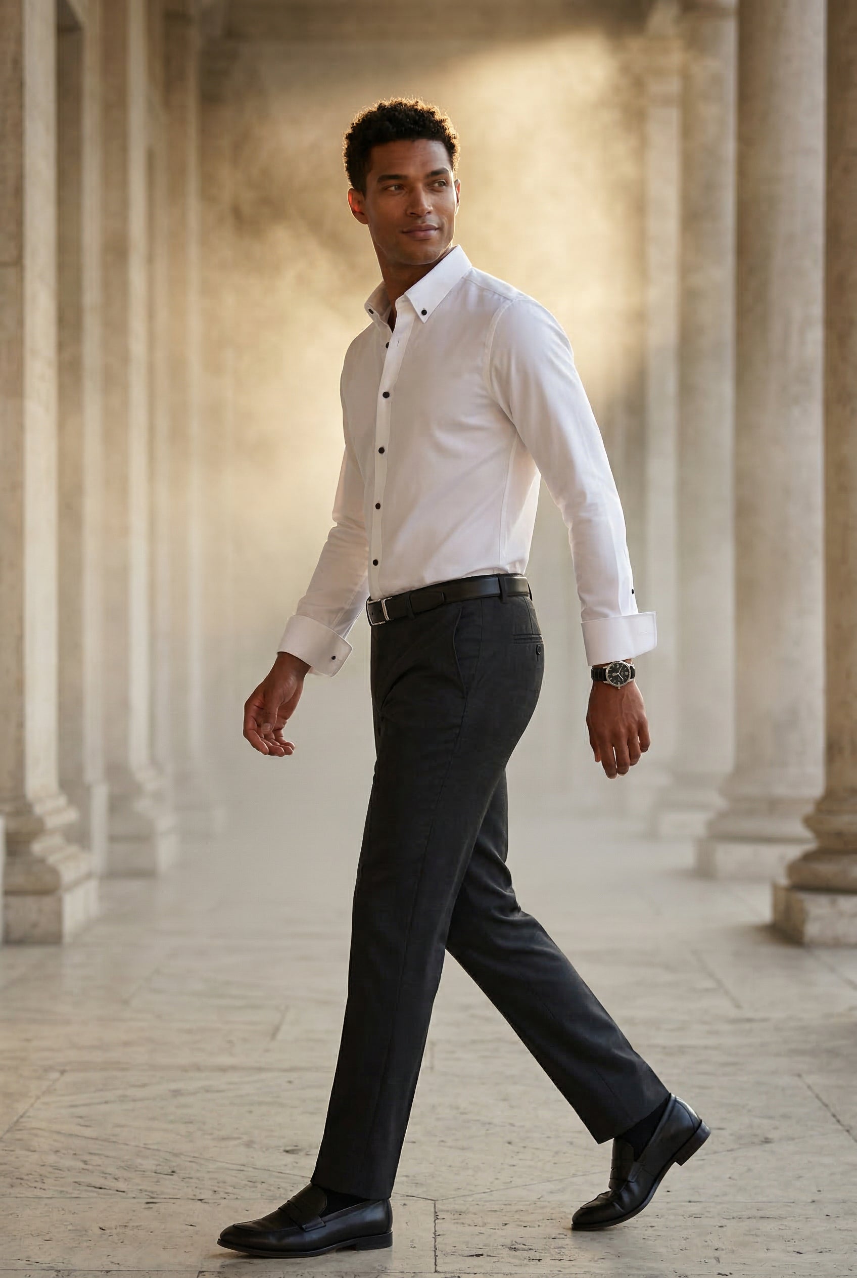 Gio | Slim Fit Classic Collar Long Sleeve Button-up Shirt