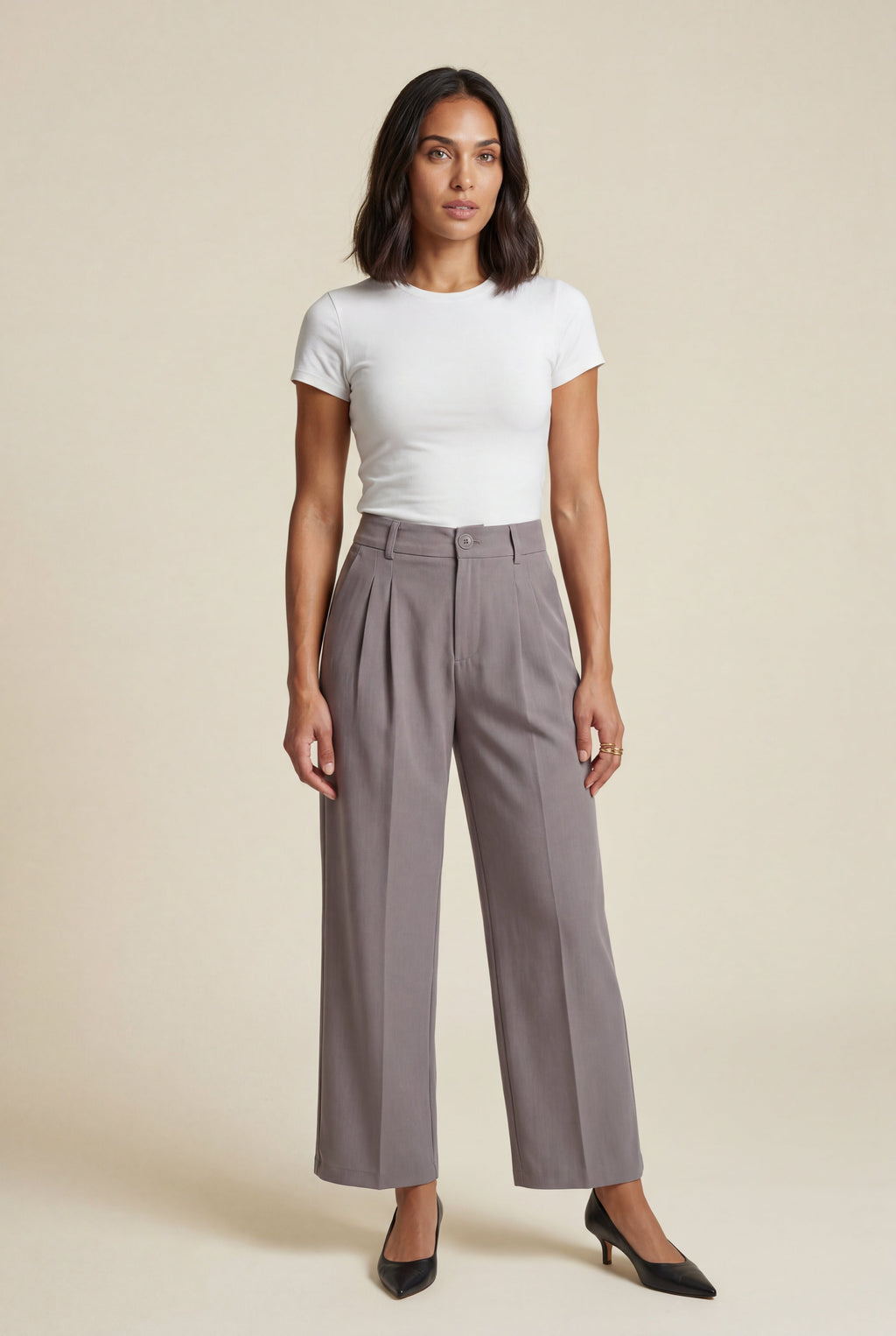 Lia | Wide Leg Office Trousers