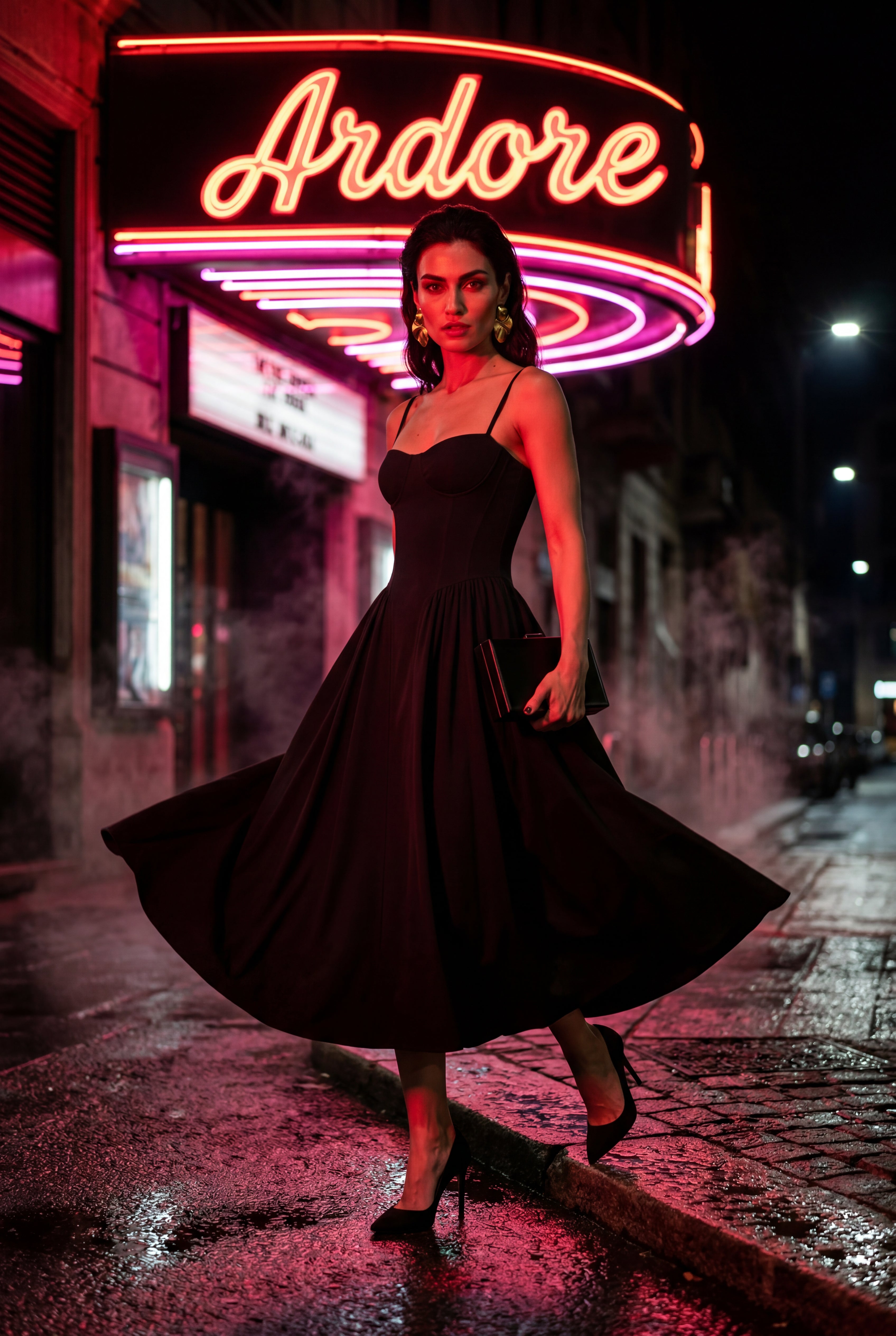 Elcevi | Floral Corset Bodice Midi Dress with Spaghetti Straps For Women