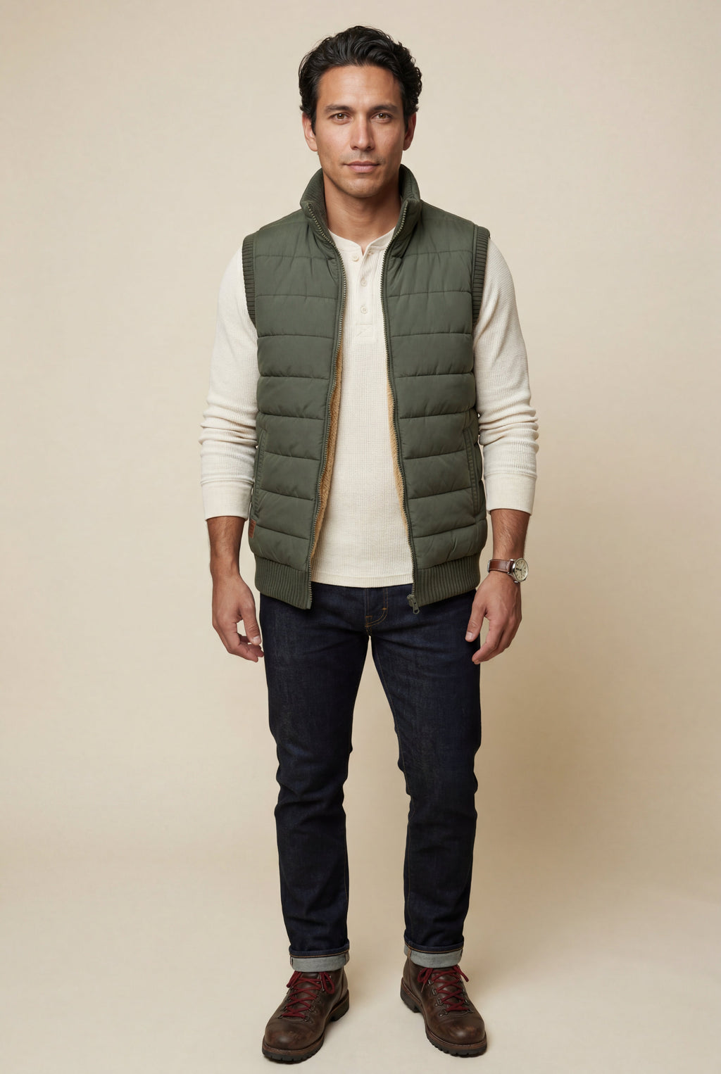 Liam | Quilted Puffer Vest with -lined Collar