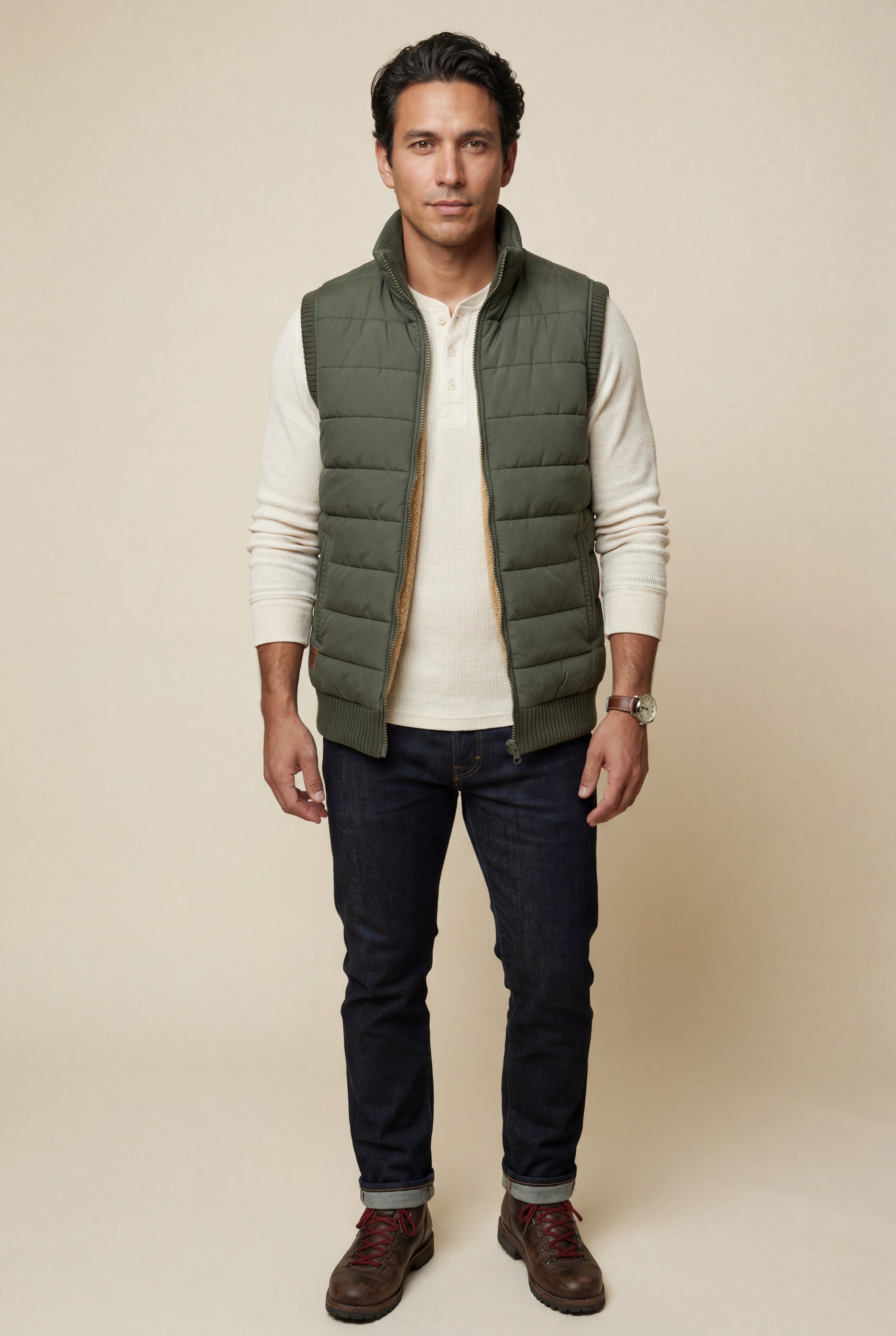 Liam | Quilted Puffer Vest with -lined Collar