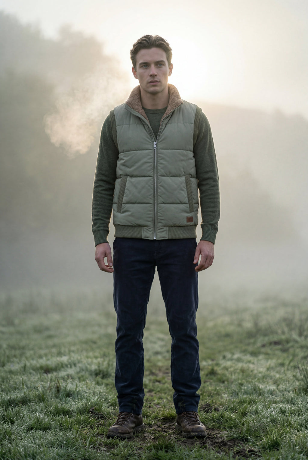 Liam | Quilted Puffer Vest with -lined Collar