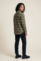 Lisa | Relaxed Fit Checked Button-down Shirt with Curved Hem