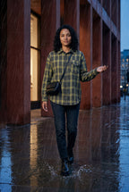 Lisa | Relaxed Fit Checked Button-down Shirt with Curved Hem