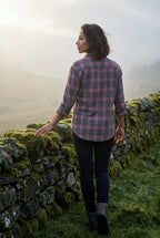 Lisa | Relaxed Fit Checked Button-down Shirt with Curved Hem