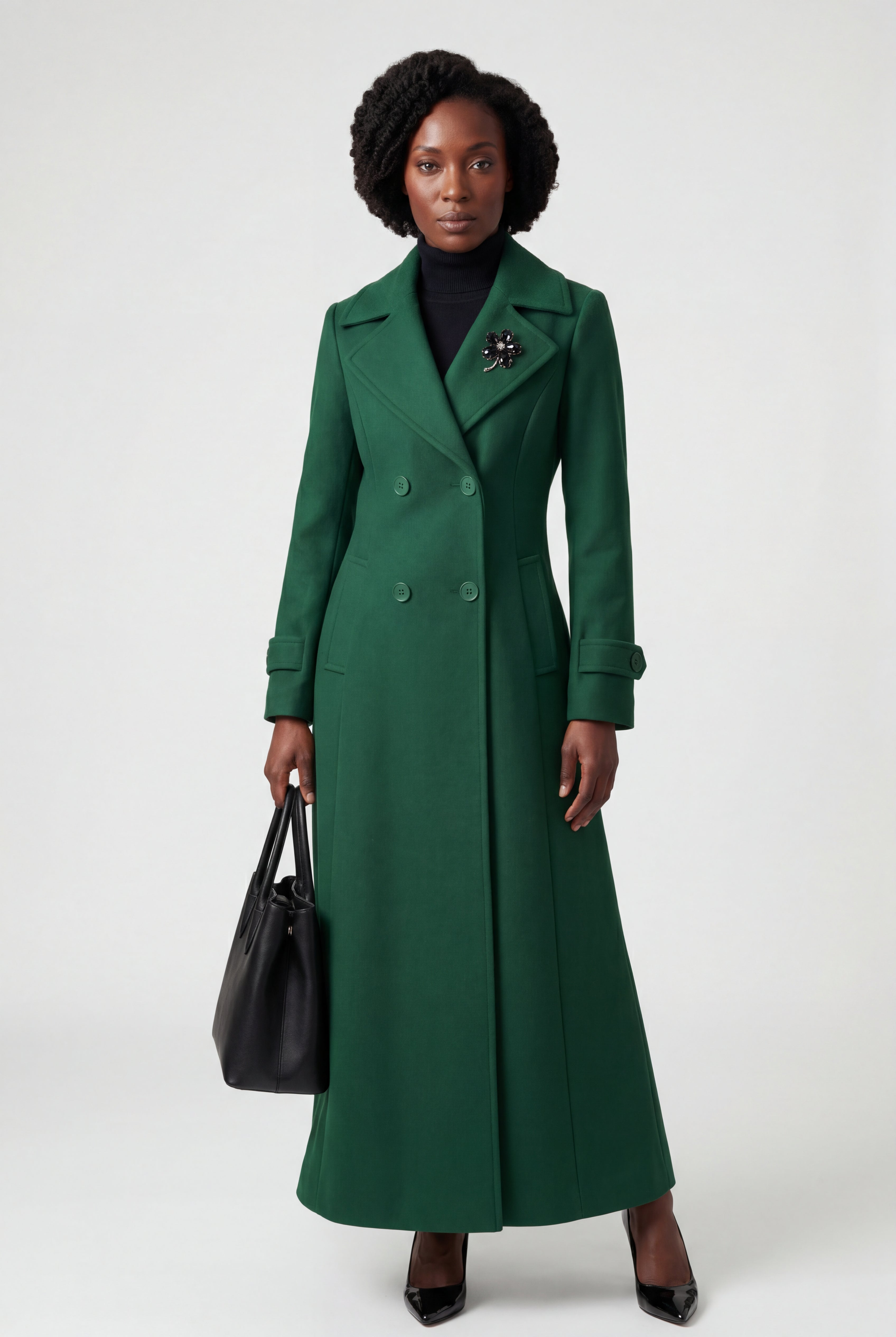 Tailored Longline Coat with Adjustable Belt | Senna