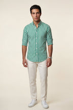 Liam | Tailored Vertical Stripe Button-down Dress Shirt