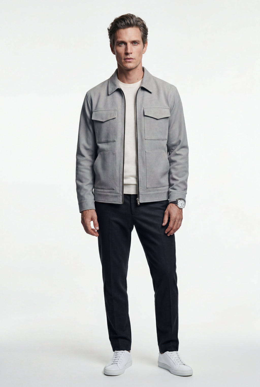 Liam | Boxy Trucker Jacket with Classic Collar