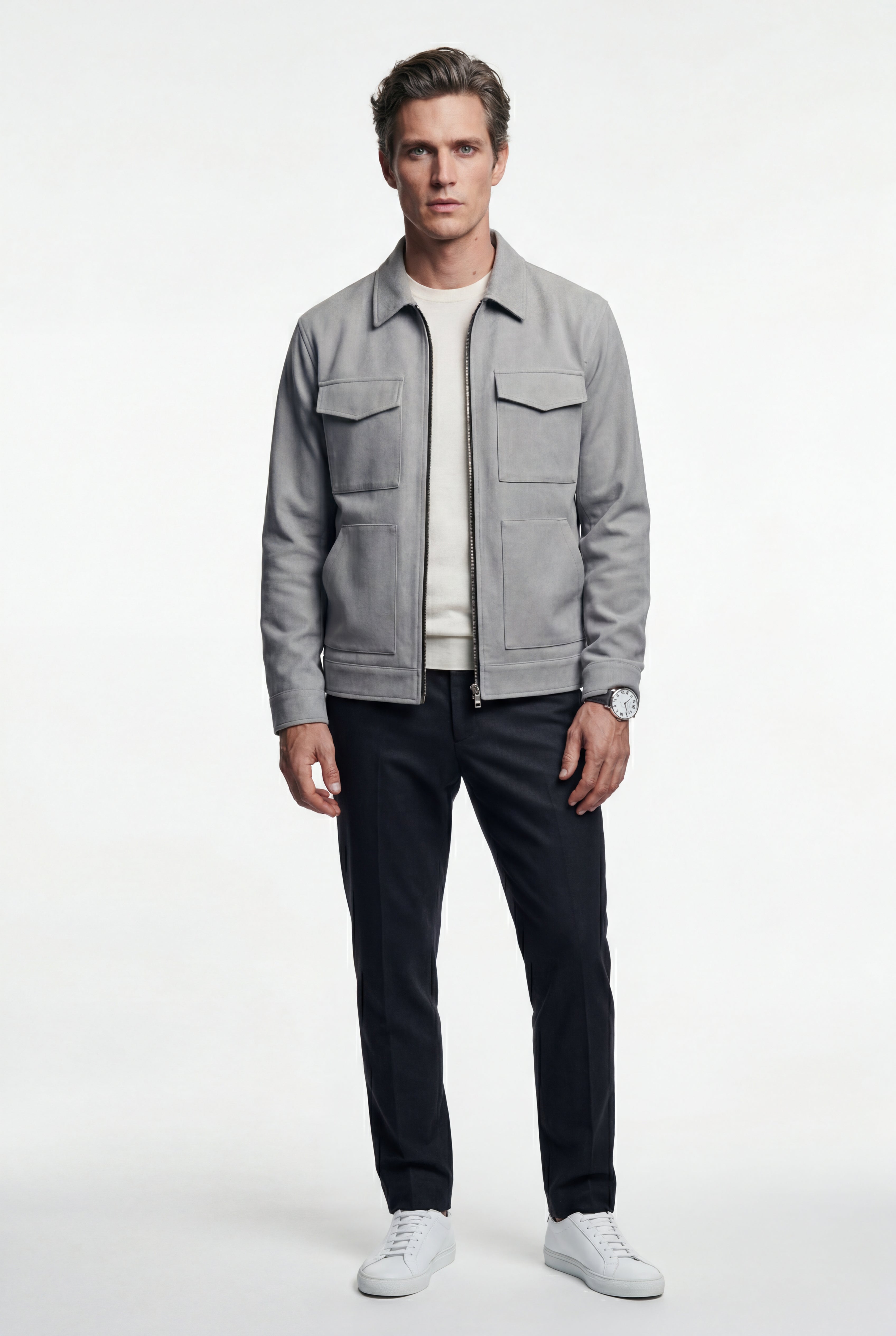 Liam | Boxy Trucker Jacket with Classic Collar