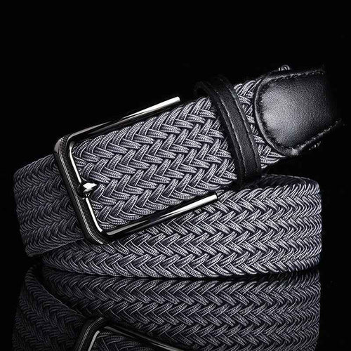 Elcevi | Braided Stretch Belt with Trim and Buckle For Men