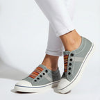 Lia | Multicolor Elastic Band Slip-on Canvas Sneaker