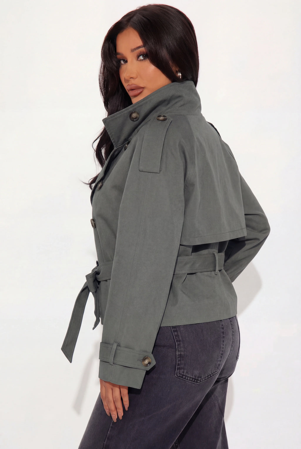 Elcevi | Women's Trenchcoat with Button Closure