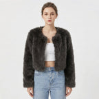 Lia | Women's Short Cardigan Fur Coat