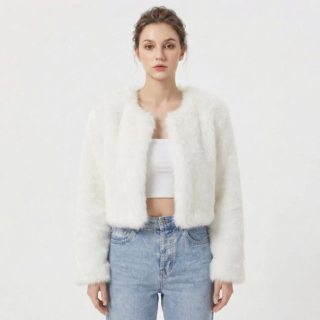 Lia | Women's Short Cardigan Fur Coat