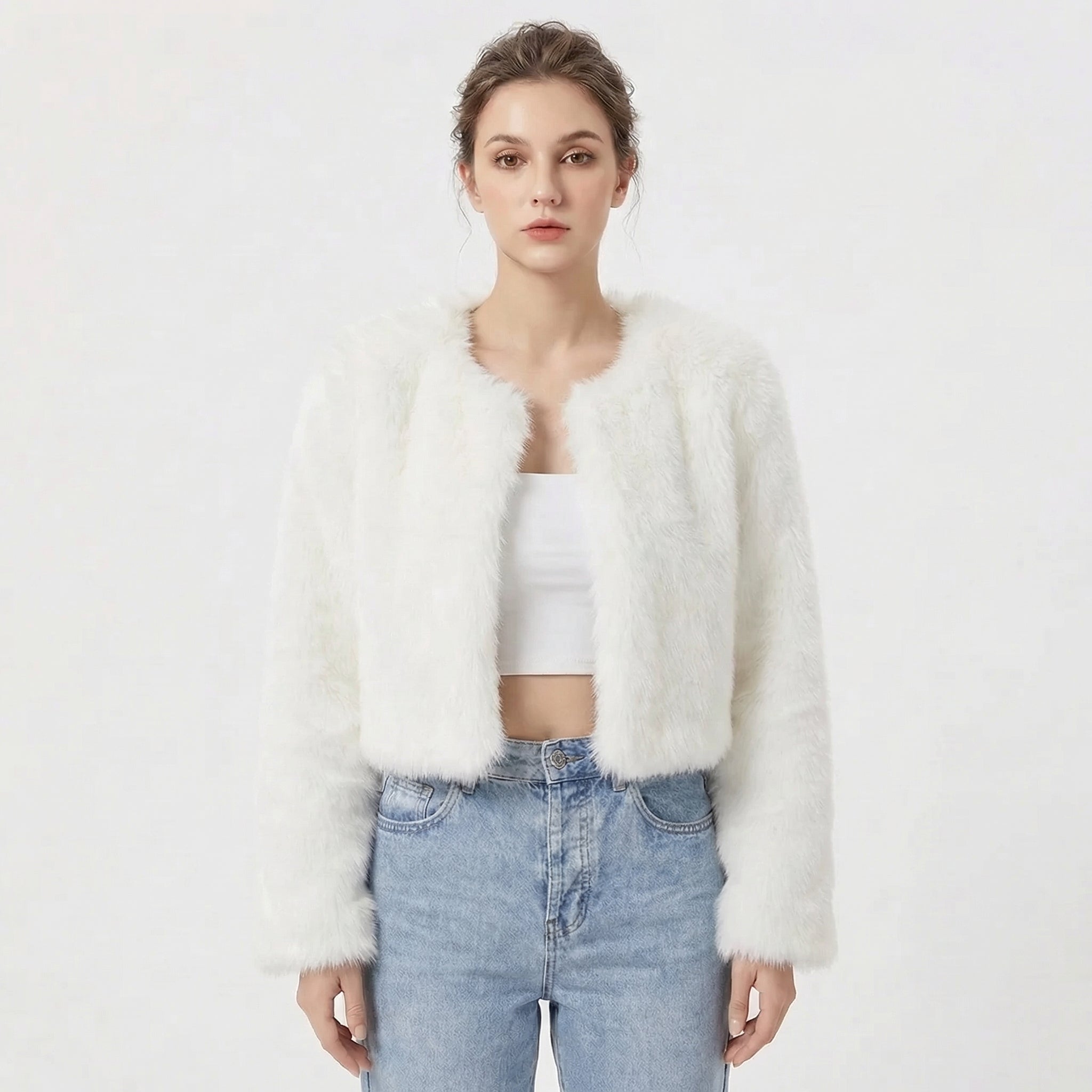 Lia | Women's Short Cardigan Fur Coat