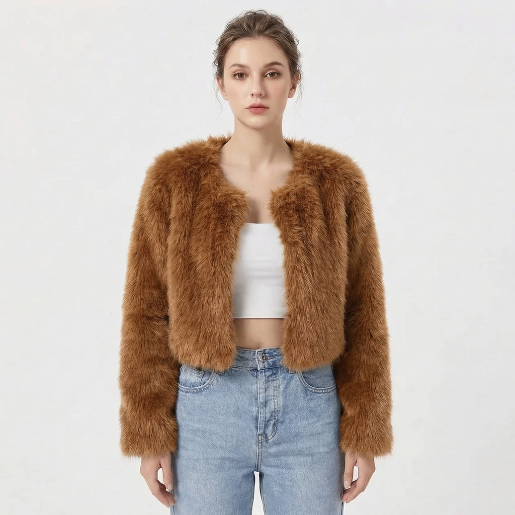 Lia | Women's Short Cardigan Fur Coat