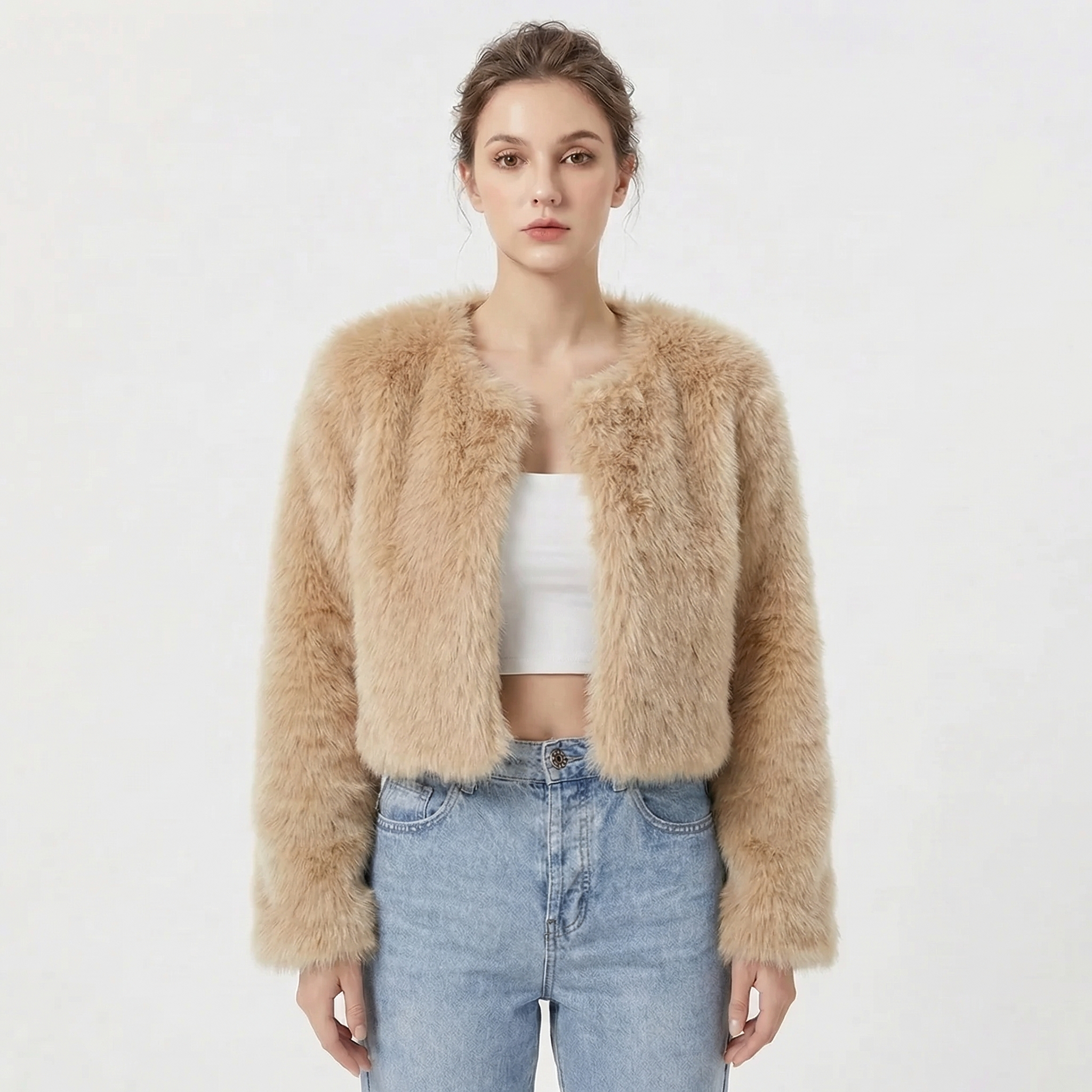 Lia | Women's Short Cardigan Fur Coat