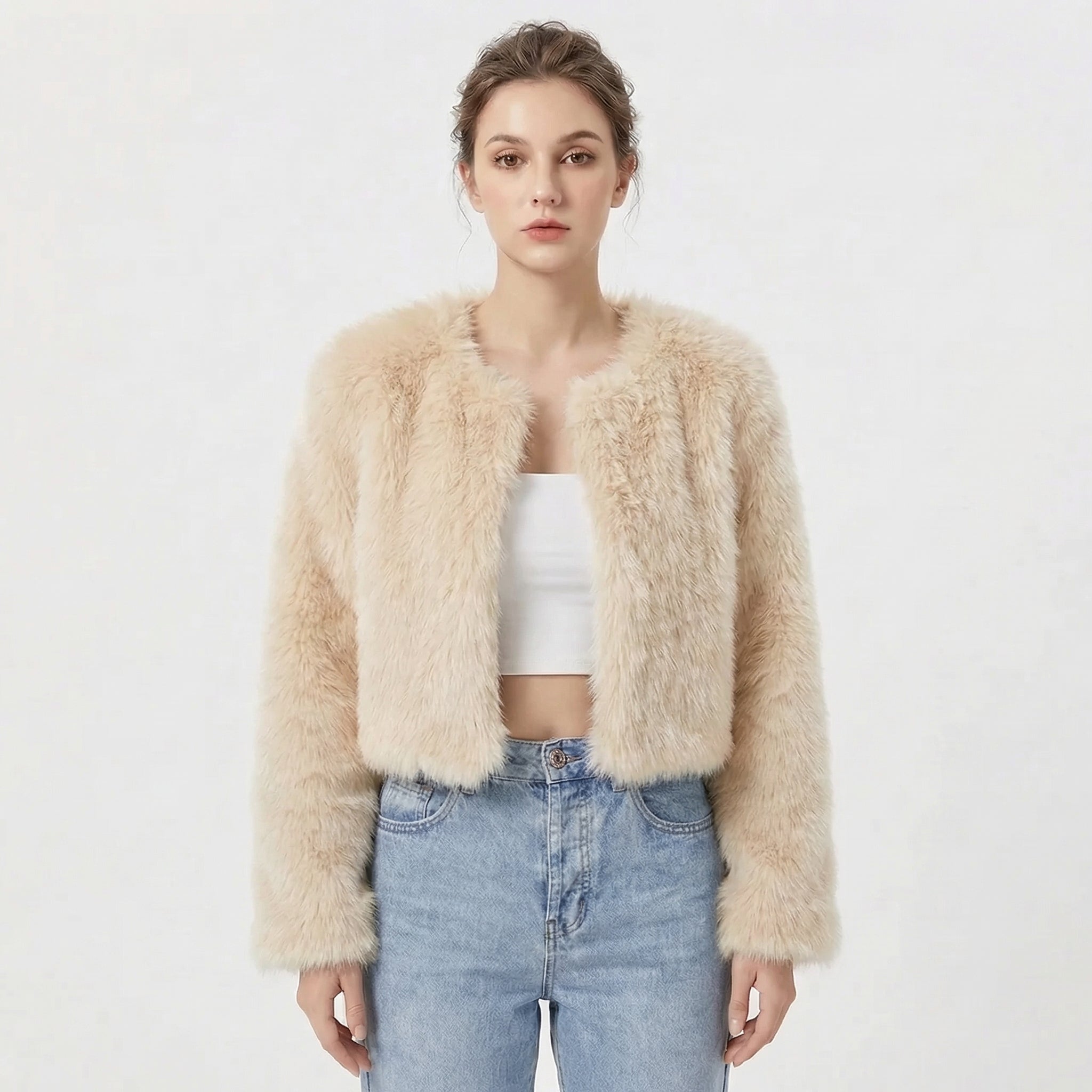 Lia | Women's Short Cardigan Fur Coat