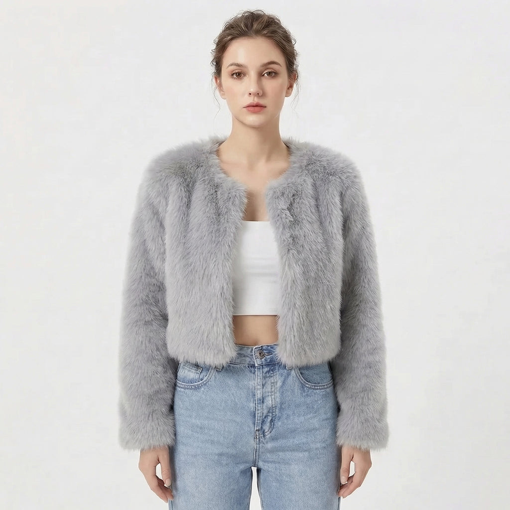 Lia | Women's Short Cardigan Fur Coat