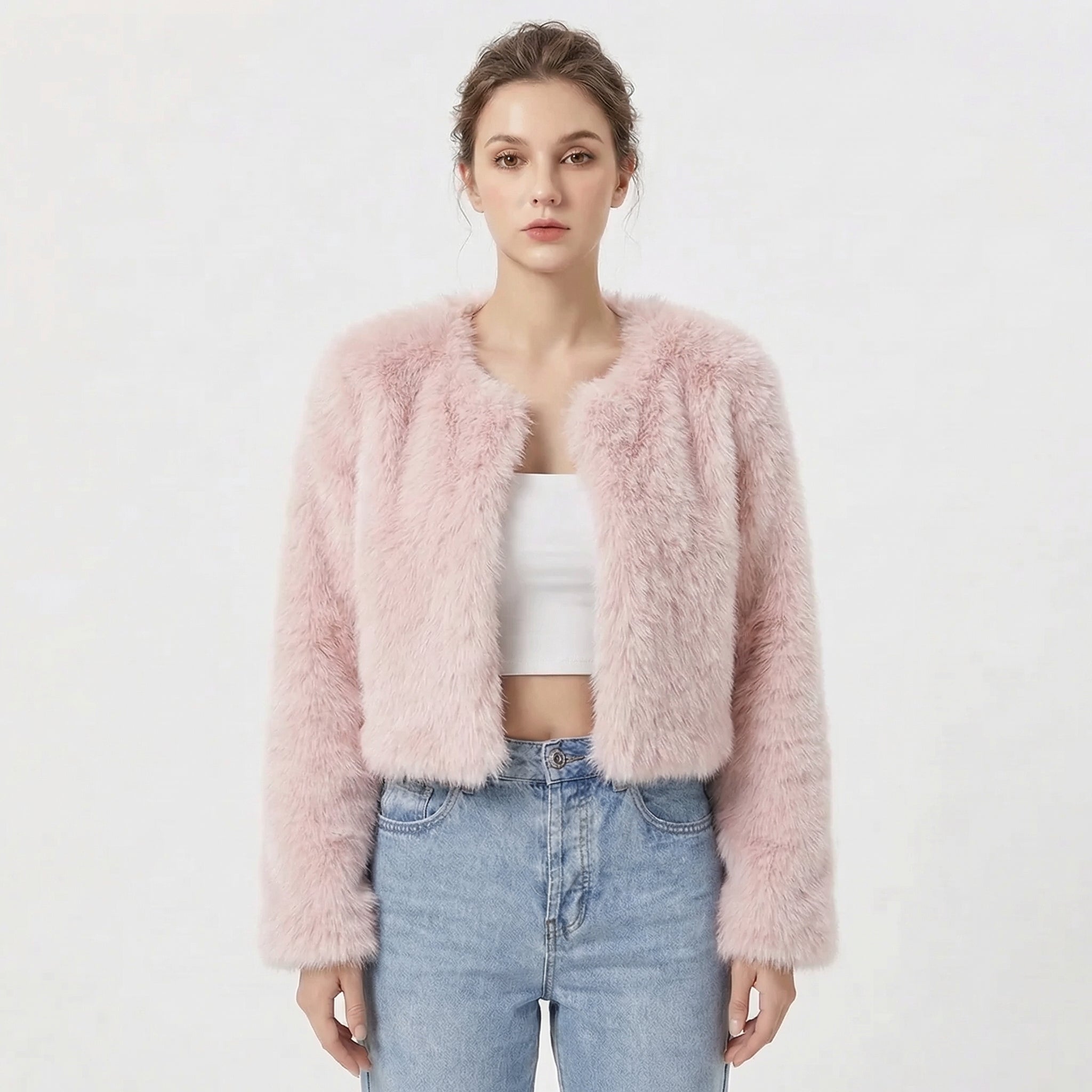 Lia | Women's Short Cardigan Fur Coat