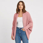 Lia | Women's Oversized Batwing Open Front Loose Knit Cardigan