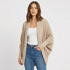 Lia | Women's Oversized Batwing Open Front Loose Knit Cardigan