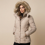 Lia | Women's Slim Fit Fur Collar Puffer Down Winter Jacket