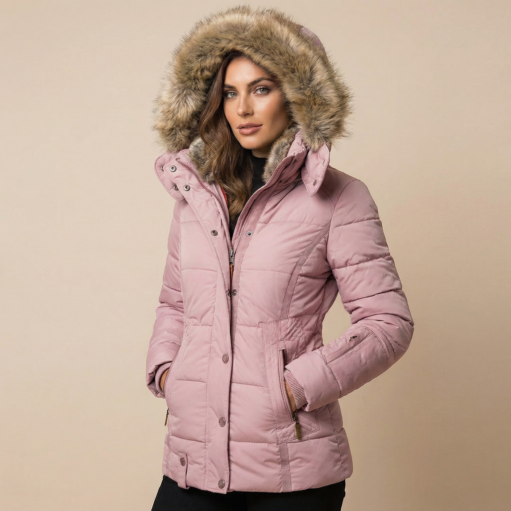 Lia | Women's Slim Fit Fur Collar Puffer Down Winter Jacket
