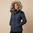 Lia | Women's Slim Fit Fur Collar Puffer Down Winter Jacket