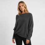 Lia | Women's Oversized Batwing Knit Pullover Jumper