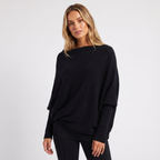 Lia | Women's Oversized Batwing Knit Pullover Jumper