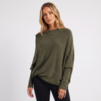 Lia | Women's Oversized Batwing Knit Pullover Jumper