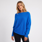 Lia | Women's Oversized Batwing Knit Pullover Jumper