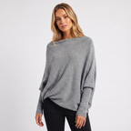 Lia | Women's Oversized Batwing Knit Pullover Jumper