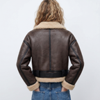 Lia | Women's  Double-Sided Shearling Warm Bomber Jacket