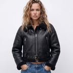 Lia | Women's  Double-Sided Shearling Warm Bomber Jacket