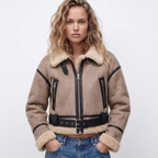 Lia | Women's  Double-Sided Shearling Warm Bomber Jacket