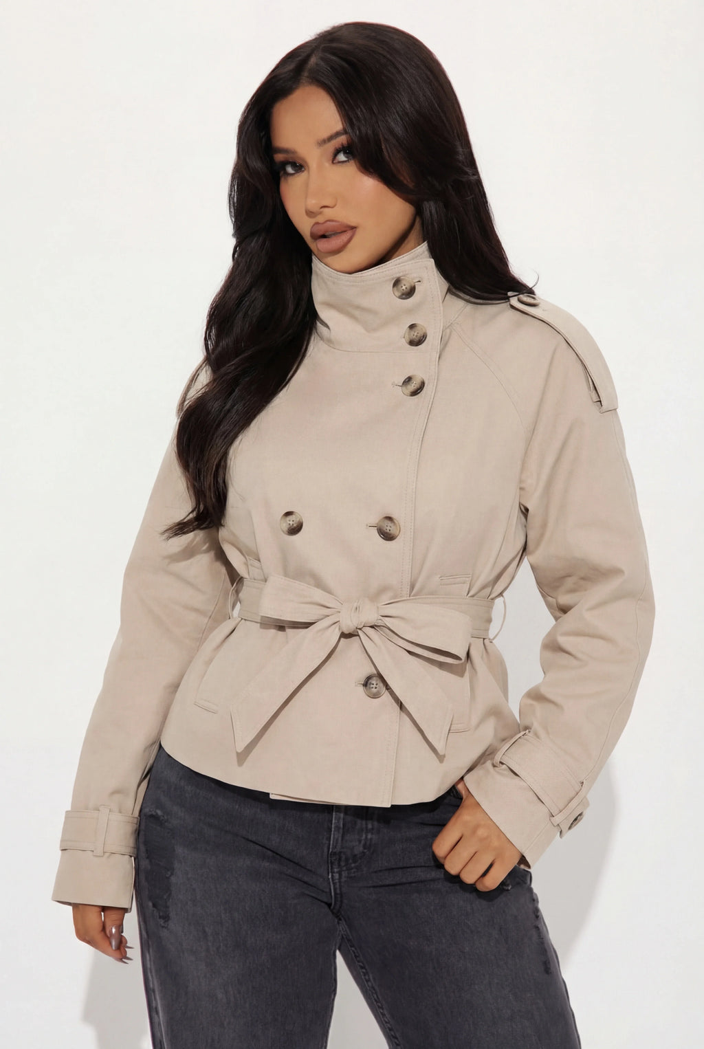 Elcevi | Women's Trenchcoat with Button Closure