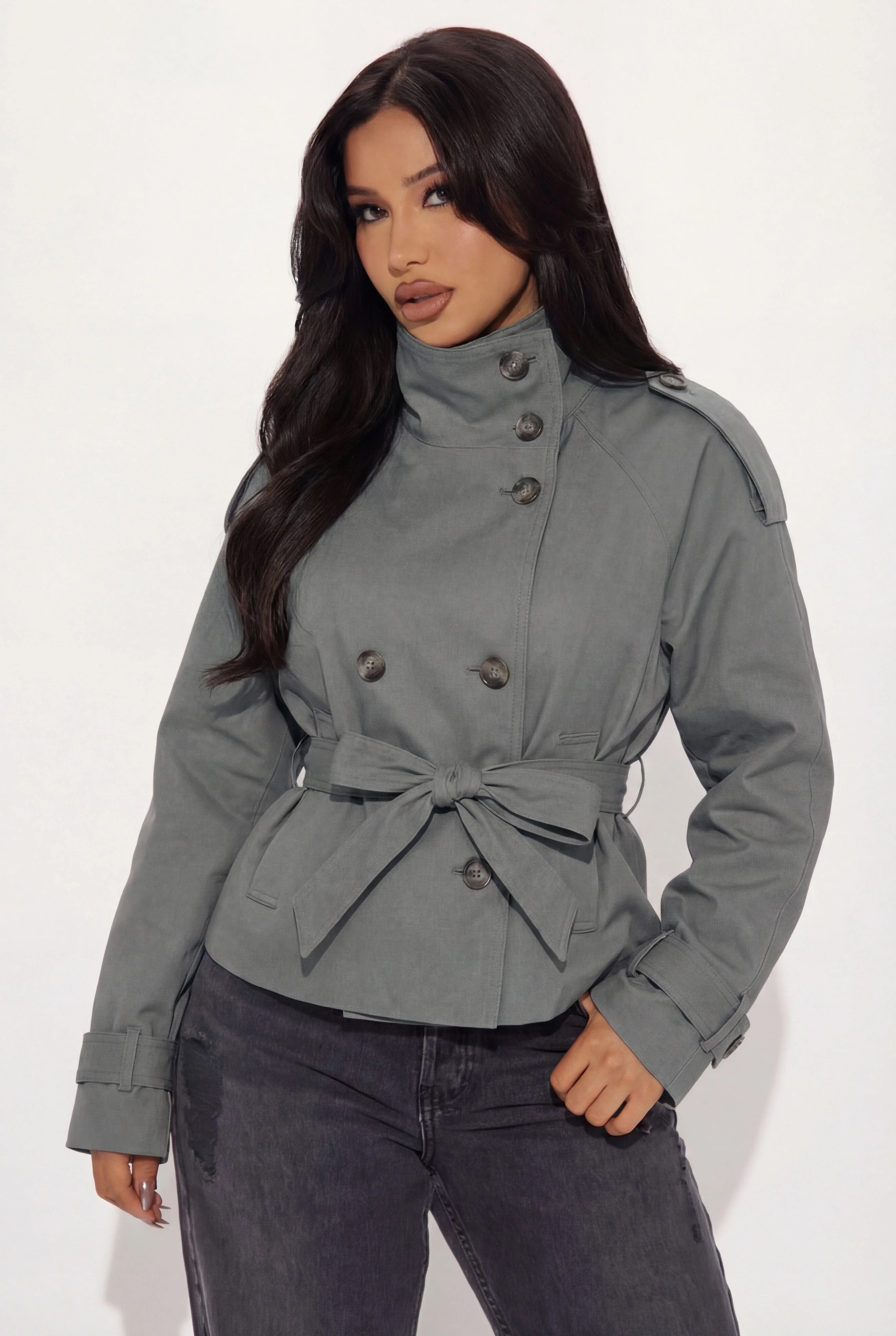 Elcevi | Women's Trenchcoat with Button Closure