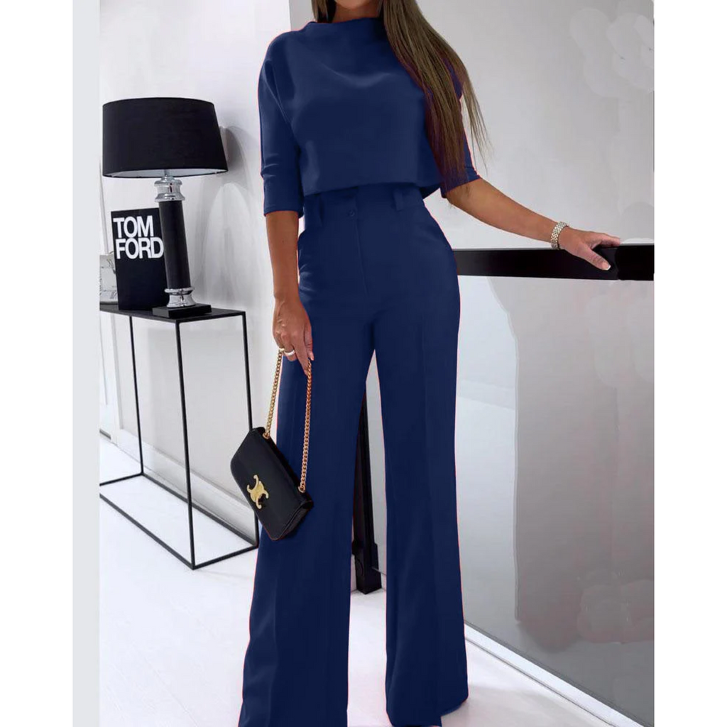 Carice | Elegant Tailored Wide-Leg Jumpsuit