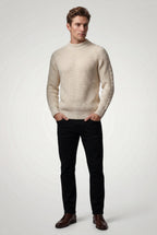 Liam | Chunky Ribbed Slim Fit Crewneck Sweater