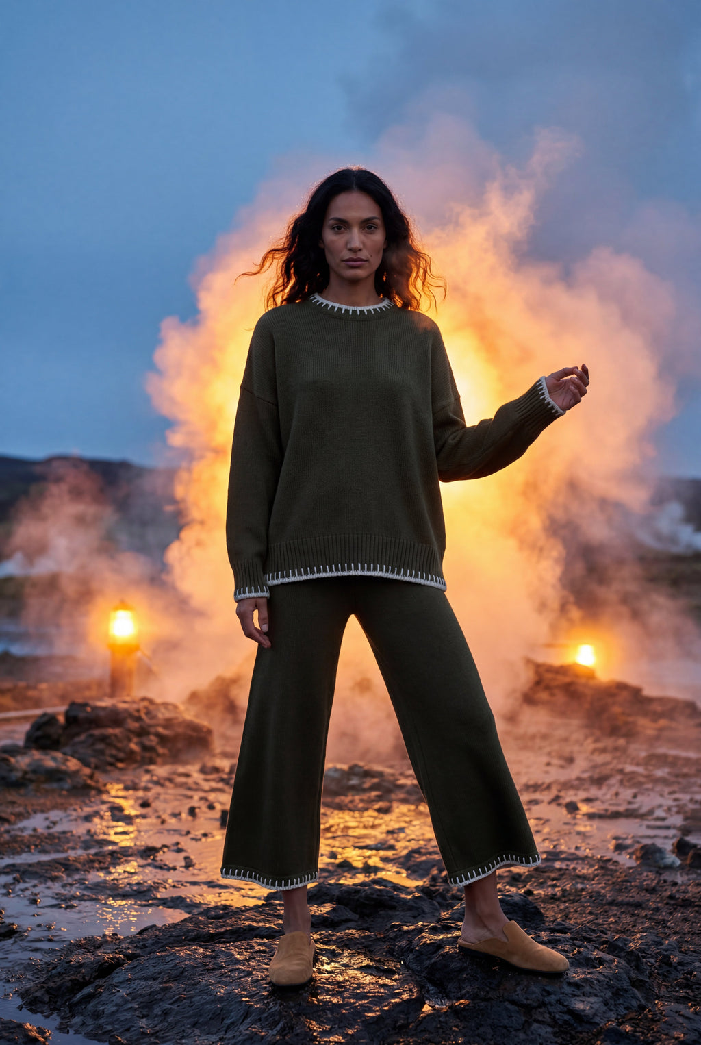 Lisa | Contrast Trim Relaxed Lounge Set